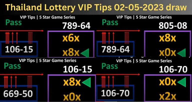 Thailand Lottery VIP Tips 02-05-2023